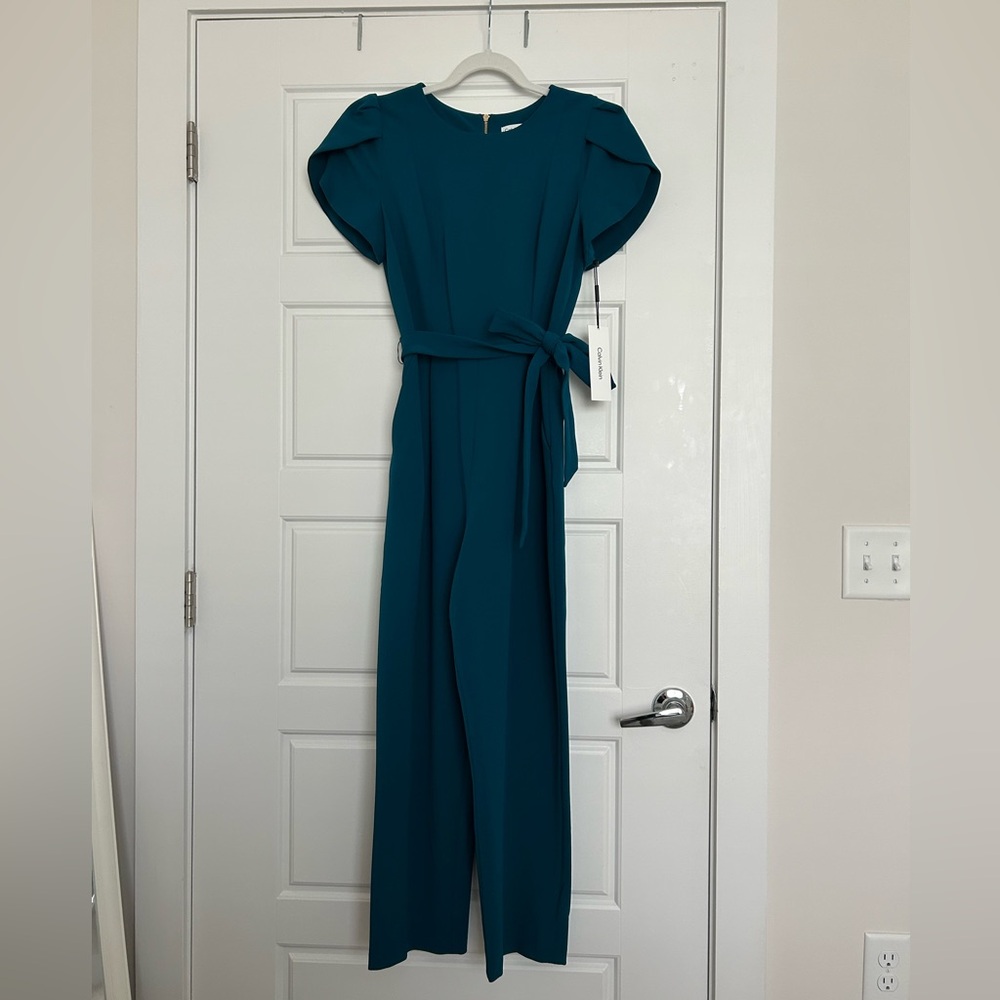 Calvin Klein Teal Jumpsuit NWT!